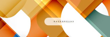 Geometrik kareler afiş soyut. Vektör çizim broşür veya el ilanı, sunum ve web tasarım düzeni için