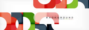 Geometrik kareler afiş soyut. Vektör çizim broşür veya el ilanı, sunum ve web tasarım düzeni için