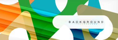 Geometrik arka plan, daireler ve üçgenler şekiller afiş. Gösterim amacıyla broşür veya el ilanı, sunum ve web tasarım düzeni