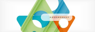 Geometrik arka plan. Modern örtüşen üçgenler. Mesajınız için alışılmadık renkli şekiller. İş veya teknik okul sunuyu, app kapak