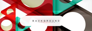 Geometrik arka plan. Modern örtüşen üçgenler. Mesajınız için alışılmadık renkli şekiller. İş veya teknik okul sunuyu, app kapak