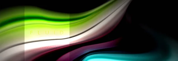 Веселка рідина абстрактні форми, дизайн рідких кольорів, барвистий мармуровий або пластиковий хвилястий текстурний фон, різнокольоровий шаблон для презентації бізнесу або технологій або веб-дизайну обкладинки — стоковий вектор