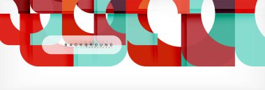 Geometrik kareler afiş soyut. Vektör çizim broşür veya el ilanı, sunum ve web tasarım düzeni için