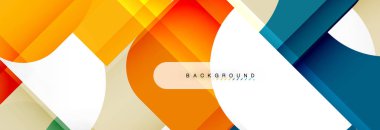 Renkli kare şekiller, geometrik modern arka plan