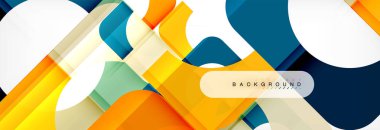 Renkli kare şekiller, geometrik modern arka plan