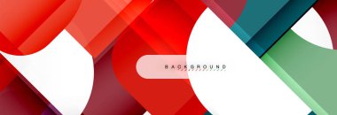 Geometrik kareler afiş soyut. Vektör çizim broşür veya el ilanı, sunum ve web tasarım düzeni için