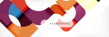 Renkli kareler kompozisyon soyut afiş. Gösterim amacıyla broşür veya el ilanı, sunum ve web tasarım düzeni