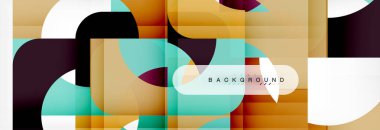 Renkli kare şekiller, geometrik modern arka plan