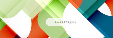 Geometrik kareler afiş soyut. Vektör çizim broşür veya el ilanı, sunum ve web tasarım düzeni için