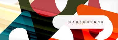 Geometrik arka plan. Modern örtüşen üçgenler. Mesajınız için alışılmadık renkli şekiller. İş veya teknik okul sunuyu, app kapak