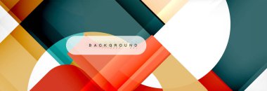 Geometrik kareler afiş soyut. Vektör çizim broşür veya el ilanı, sunum ve web tasarım düzeni için