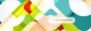 Renkli kare şekiller, geometrik modern arka plan