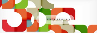 Renkli kare şekiller, geometrik modern arka plan