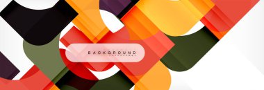 Renkli kareler kompozisyon soyut afiş. Gösterim amacıyla broşür veya el ilanı, sunum ve web tasarım düzeni