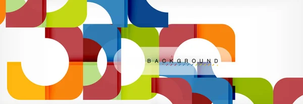 Quadri geometrici banner astratto. Illustrazione vettoriale per brochure aziendale o volantino, presentazione e layout di web design — Vettoriale Stock