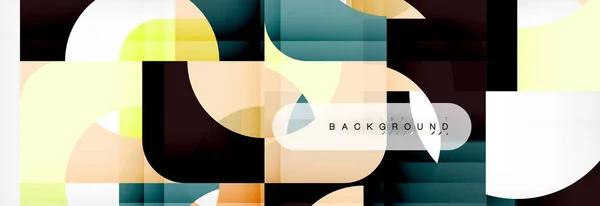 Quadrados geométricos banner abstrato. Ilustração vetorial para folheto ou folheto de negócios, apresentação e layout de web design —  Vetores de Stock