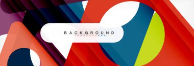 Geometrik arka plan. Modern örtüşen üçgenler. Mesajınız için alışılmadık renkli şekiller. İş veya teknik okul sunuyu, app kapak