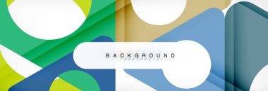 Geometrik arka plan, daireler ve üçgenler şekiller afiş. Gösterim amacıyla broşür veya el ilanı, sunum ve web tasarım düzeni