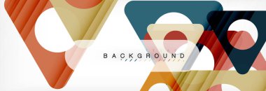 Geometrik arka plan. Modern örtüşen üçgenler. Mesajınız için alışılmadık renkli şekiller. İş veya teknik okul sunuyu, app kapak