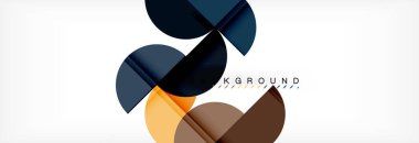 Modern geometrik arka plan - daireler. İş veya teknoloji tanıtım tasarım şablonu, broşür veya el ilanı desenli veya geometrik web afiş