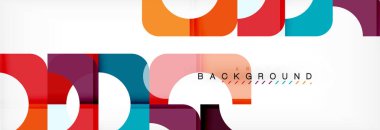 Geometrik kareler afiş soyut. Vektör çizim broşür veya el ilanı, sunum ve web tasarım düzeni için