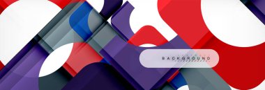 Kare şekiller, geometrik modern arka plan renk. Vektör çizim