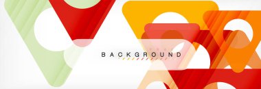 Geometrik arka plan. Modern örtüşen üçgenler. Mesajınız için alışılmadık renkli şekiller. İş veya teknik okul sunuyu, app kapak