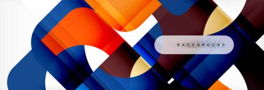 Renkli kareler kompozisyon soyut afiş. Gösterim amacıyla broşür veya el ilanı, sunum ve web tasarım düzeni