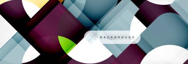 Geometrik kareler afiş soyut. Vektör çizim broşür veya el ilanı, sunum ve web tasarım düzeni için