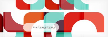 Geometrik kareler afiş soyut. Vektör çizim broşür veya el ilanı, sunum ve web tasarım düzeni için