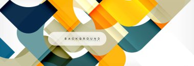 Renkli kareler kompozisyon soyut afiş. Gösterim amacıyla broşür veya el ilanı, sunum ve web tasarım düzeni