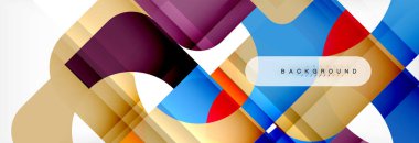 Renkli kareler kompozisyon soyut afiş. Gösterim amacıyla broşür veya el ilanı, sunum ve web tasarım düzeni