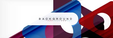 Geometrik arka plan, daireler ve üçgenler şekiller afiş. Gösterim amacıyla broşür veya el ilanı, sunum ve web tasarım düzeni