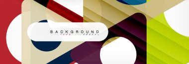 Geometrik arka plan. Modern örtüşen üçgenler. Mesajınız için alışılmadık renkli şekiller. İş veya teknik okul sunuyu, app kapak