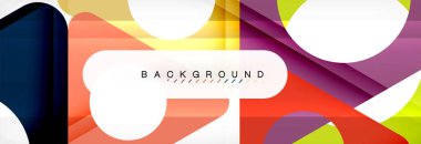 Geometrik arka plan. Modern örtüşen üçgenler. Mesajınız için alışılmadık renkli şekiller. İş veya teknik okul sunuyu, app kapak