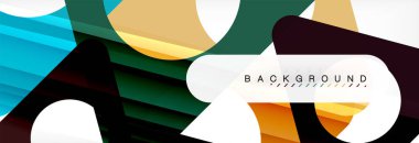 Geometrik arka plan. Modern örtüşen üçgenler. Mesajınız için alışılmadık renkli şekiller. İş veya teknik okul sunuyu, app kapak