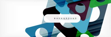 Geometrik arka plan. Modern örtüşen üçgenler. Mesajınız için alışılmadık renkli şekiller. İş veya teknik okul sunuyu, app kapak