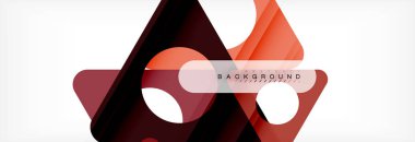 Geometrik arka plan, daireler ve üçgenler şekiller afiş. Gösterim amacıyla broşür veya el ilanı, sunum ve web tasarım düzeni