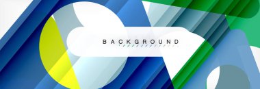 Geometrik arka plan, daireler ve üçgenler şekiller afiş. Gösterim amacıyla broşür veya el ilanı, sunum ve web tasarım düzeni