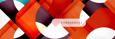 Renkli kareler kompozisyon soyut afiş. Gösterim amacıyla broşür veya el ilanı, sunum ve web tasarım düzeni