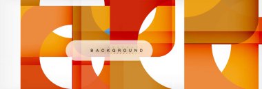 Renkli kare şekiller, geometrik modern arka plan