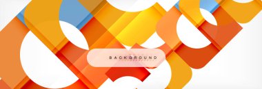 Renkli kare şekiller, geometrik modern arka plan