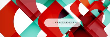 Geometrik kareler afiş soyut. Vektör çizim broşür veya el ilanı, sunum ve web tasarım düzeni için