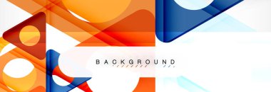 Geometrik arka plan. Modern örtüşen üçgenler. Mesajınız için alışılmadık renkli şekiller. İş veya teknik okul sunuyu, app kapak