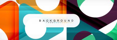 Geometrik arka plan. Modern örtüşen üçgenler. Mesajınız için alışılmadık renkli şekiller. İş veya teknik okul sunuyu, app kapak