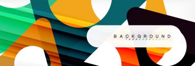 Geometrik arka plan. Modern örtüşen üçgenler. Mesajınız için alışılmadık renkli şekiller. İş veya teknik okul sunuyu, app kapak