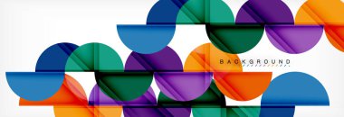 Yarı daire arka plan, modern geometrik desen tasarım. İş veya teknoloji tanıtım tasarım şablonu, broşür veya el ilanı desenli veya geometrik web afiş