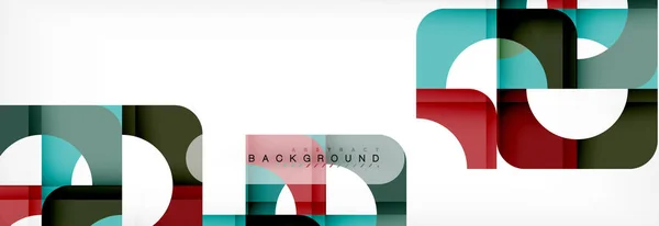 Warna kotak komposisi banner abstrak. Ilustrasi untuk brosur bisnis atau flyer, presentasi dan tata letak desain web - Stok Vektor