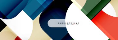 Renkli kareler kompozisyon soyut afiş. Gösterim amacıyla broşür veya el ilanı, sunum ve web tasarım düzeni