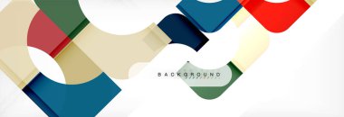 Renkli kareler kompozisyon soyut afiş. Gösterim amacıyla broşür veya el ilanı, sunum ve web tasarım düzeni